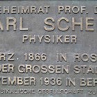 Gedenktafel f�r Karl Scheel am Innerst�dtischen Gmnasium Rostock, Fotoarchiv Werner Moennich